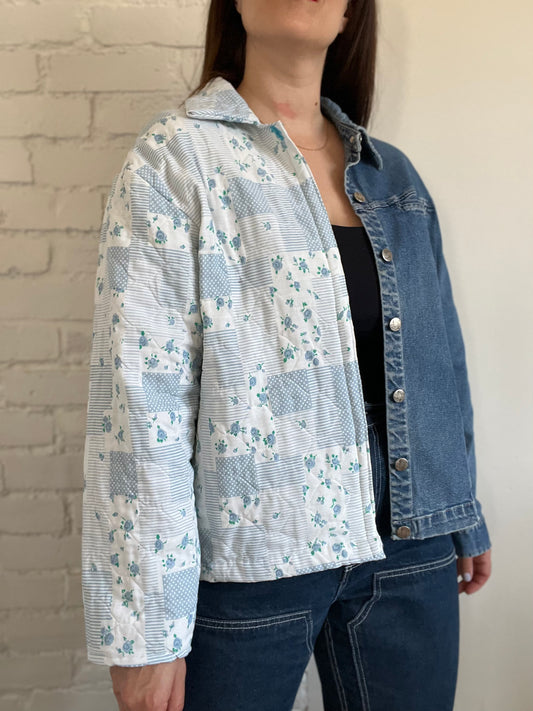 Quilt Denim Rework Jacket - Size S-L