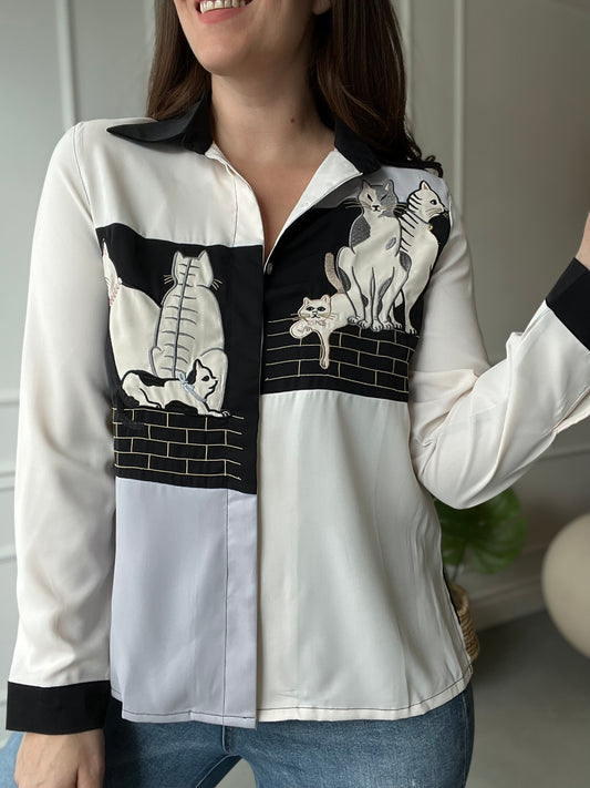 Cats on a Brick Wall - Size L