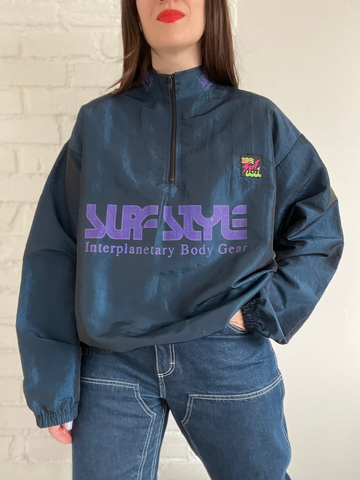 Retro Surf Style Pullover Jacket One Size Hettie s